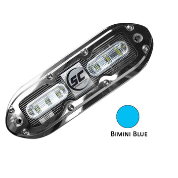 Shadow-Caster SCM-6 Underwater LED Light, Bimini Blue, 24W – Made in USA