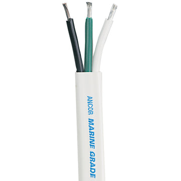 Ancor White Triplex Marine Grade™ Cable, 6/3 AWG, Flat, 50'