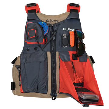 Onyx Outdoor Kayak Fishing Paddle Vest, Adult Oversized - USCG Approved