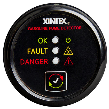 Fireboy-Xintex G-1B-R Gasoline Fume Detector, Single Channel, Black Bezel