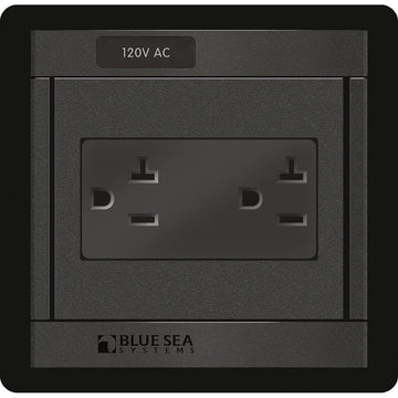 Blue Sea Systems 360 Panel, 120V AC Dual Outlet - Modular Power Platform