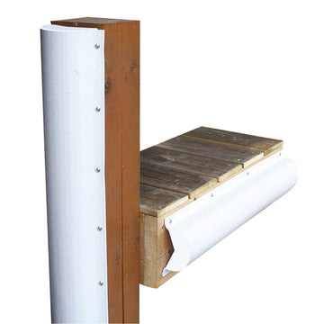 Dock Edge Piling Bumper, One End Capped, 6' White