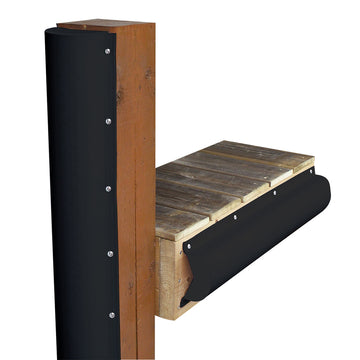Dock Edge Premium Piling Bumper, 6' Black – One End Capped