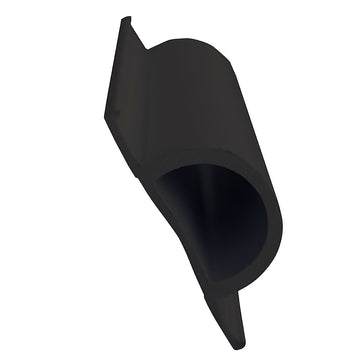 Dock Edge Standard "D" PVC Profile, 16 ft. Roll, Black – Marine-Grade Protection
