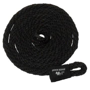 Dock Edge MFP Fender Line, 3/8" x 5' Black (2-Pack)