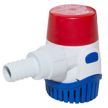 Rule 360 GPH Non-Automatic Submersible Bilge Pump, 12V with Backflow Preventer