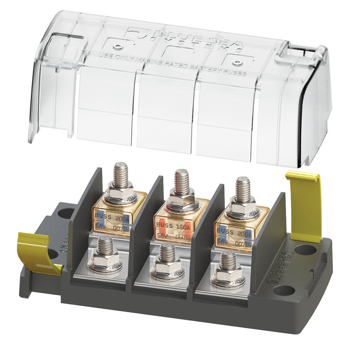 Blue Sea Systems MRBF Surface Mount 3-Circuit Independent Source Fuse Block, 5194