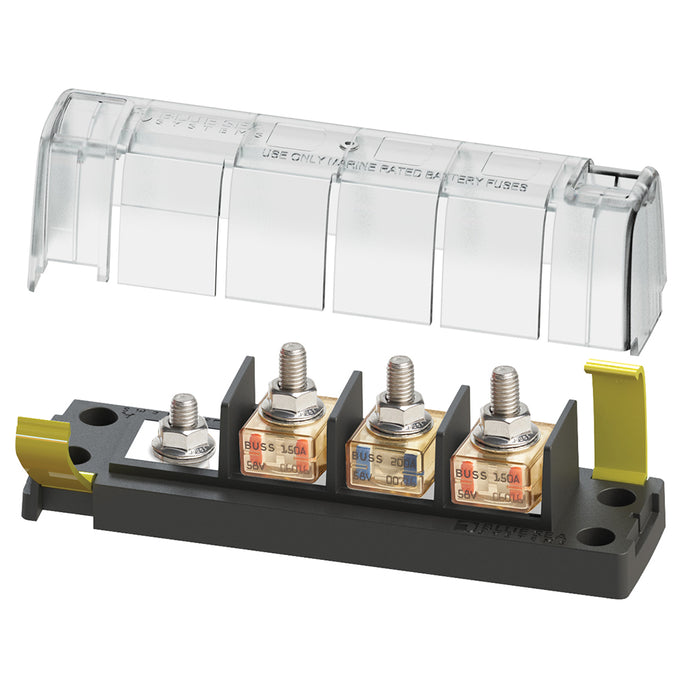 Blue Sea Systems 5196 MRBF Surface Mount 3-Circuit Common Source Fuse Block