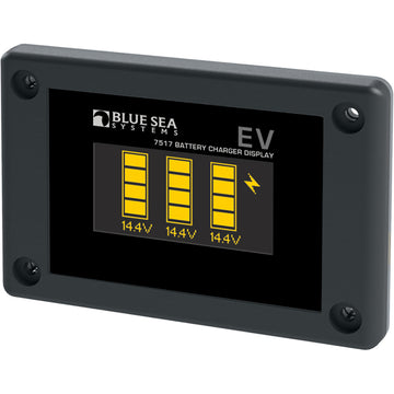 Blue Sea Systems EV P12 Battery Charger Display, Bright OLED for 1-3 Banks