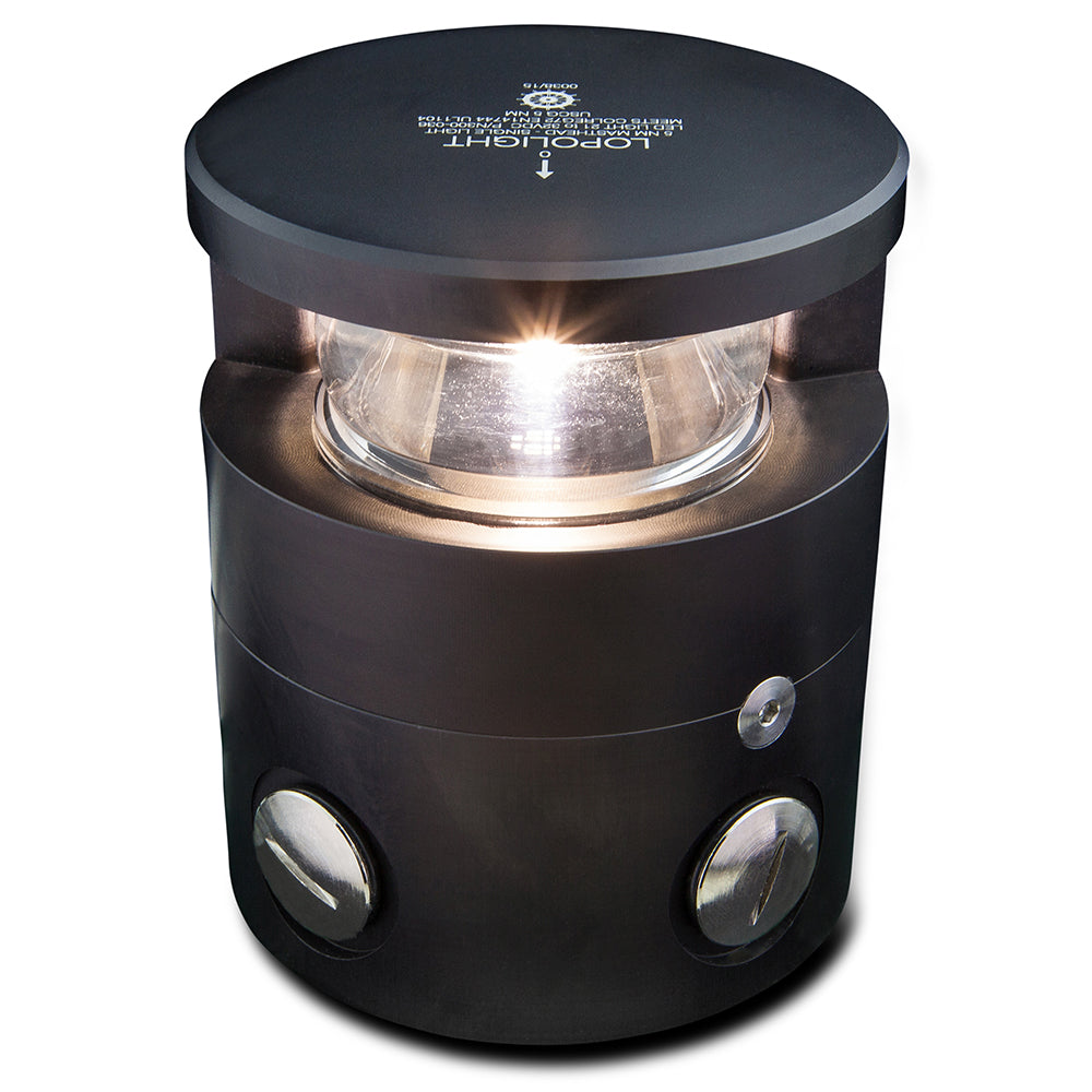 Lopolight Series 300 Masthead Navigation Light, 5NM, 20-50m, Black Housing