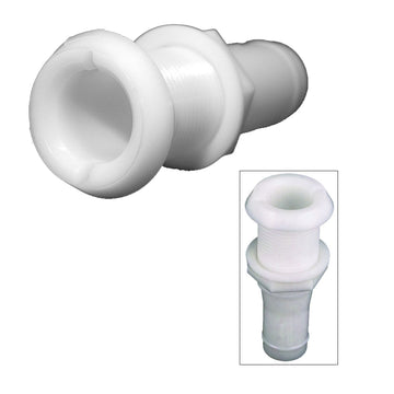 Perko 1-1/8" Plastic Thru-Hull Fitting, Narrow Flange – Above Waterline Use