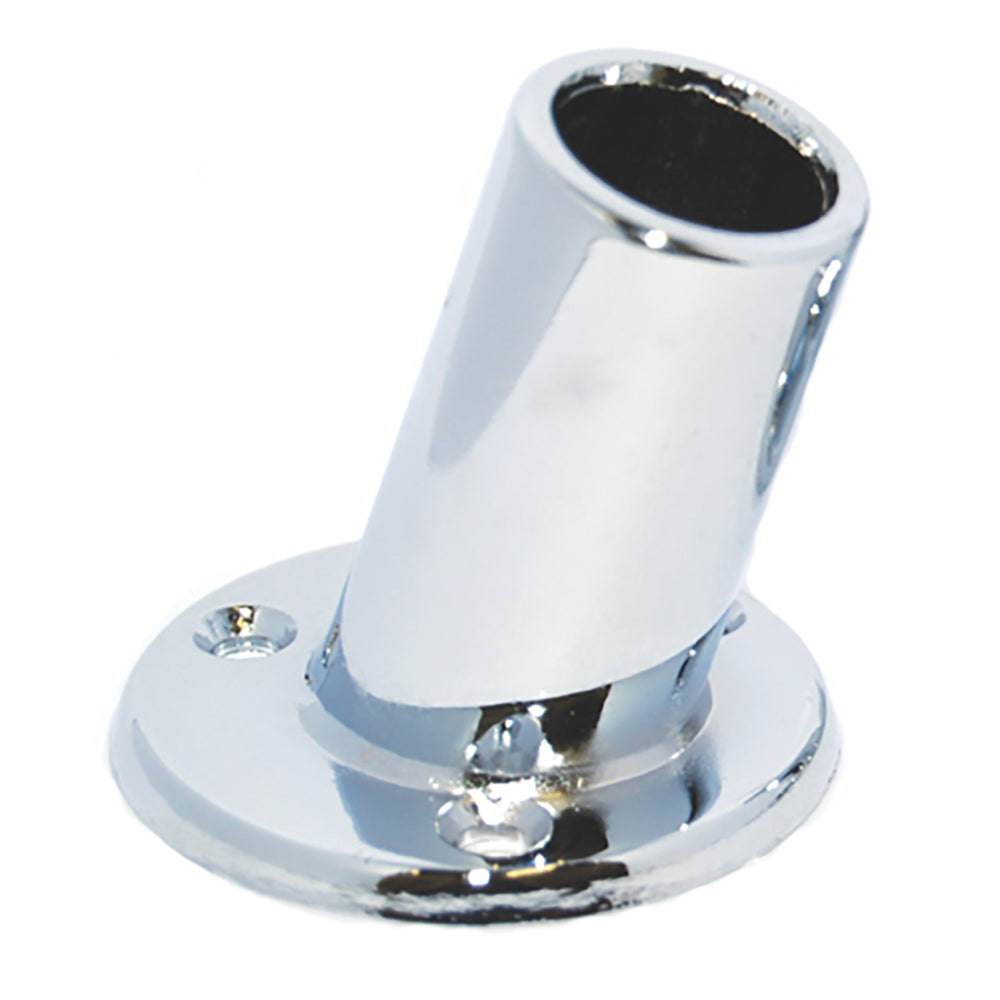 Taylor Made Slanted Flag Pole Socket, 1-Inch/3/4-Inch, Chrome Plated
