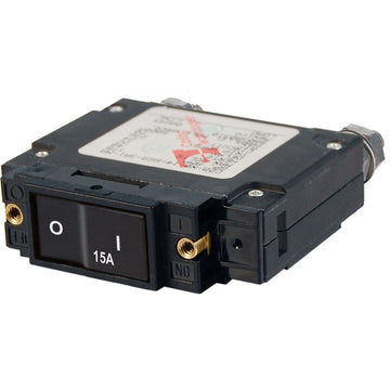 Blue Sea Systems C-Series Flat Rocker Circuit Breaker, 15A Single Pole