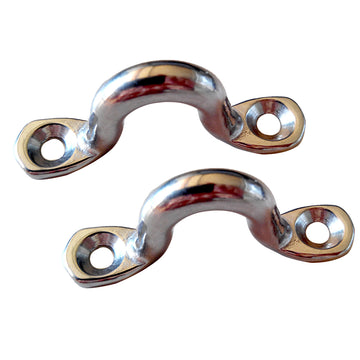 Taylor Made 1225 Chrome Zamak Eye Straps, 1-1/2" L x 5/16" Eye, Pair