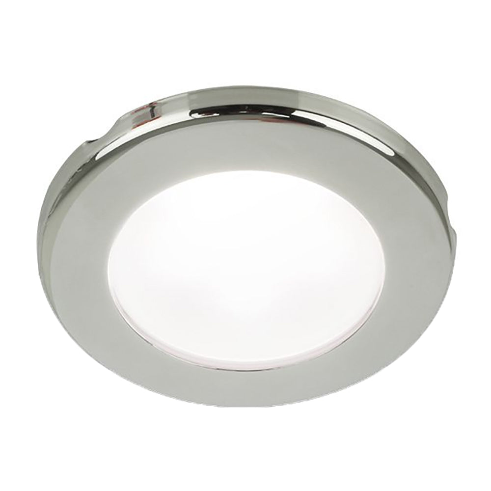 Hella Marine EuroLED 75 3 in. Round Screw Mount Down Light, 24V, Stainless Steel Rim