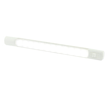 Hella Marine Surface Strip Light w/Switch, White LED, 12V/24V, IP67 Sealed