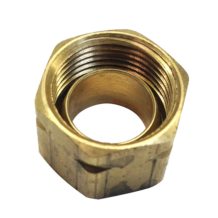 Uflex USA Brass Compression Nut with Sleeve, 3/8 in., 71004K