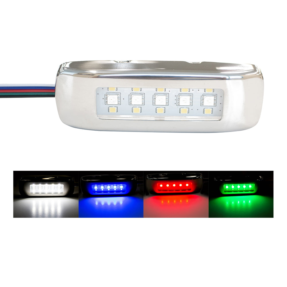 Innovative Lighting 055-43250-7 RGBW Tri-Lite with Stainless Steel Bezel