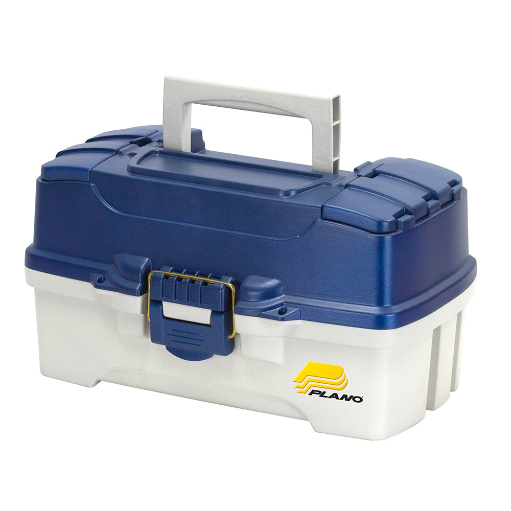 Plano 2-Tray Tackle Box with Dual Top Access, Blue Metallic