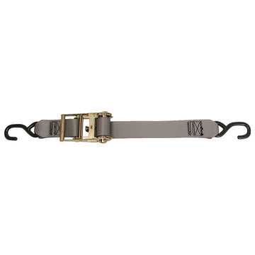 CargoBuckle Multipurpose Ratchet Strap Tie-Down with S-Hooks, 2 in. x 15 ft.
