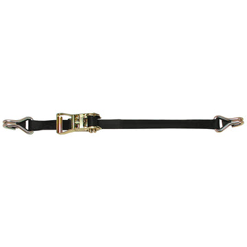 CargoBuckle Ratchet Strap Tie-Down with Double J-Hooks & Keeper, 1" x 12'