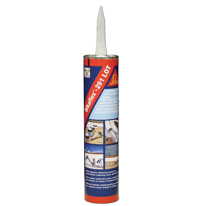 Sika Sikaflex®-291 LOT Slow-Cure Marine Adhesive and Sealant, 10.3 fl. oz. (300 ml) Cartridge, White