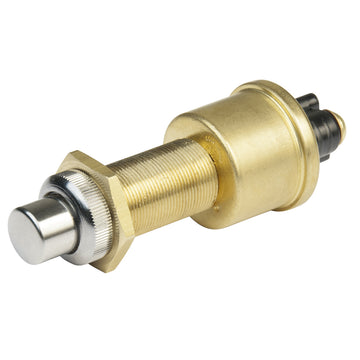BEP Marine 2-Position SPST Heavy-Duty Push Button Switch, 35 Amp, Chrome