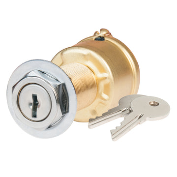 BEP Marine 2-Position Ignition Switch, OFF/ON, Chrome Marine-Grade