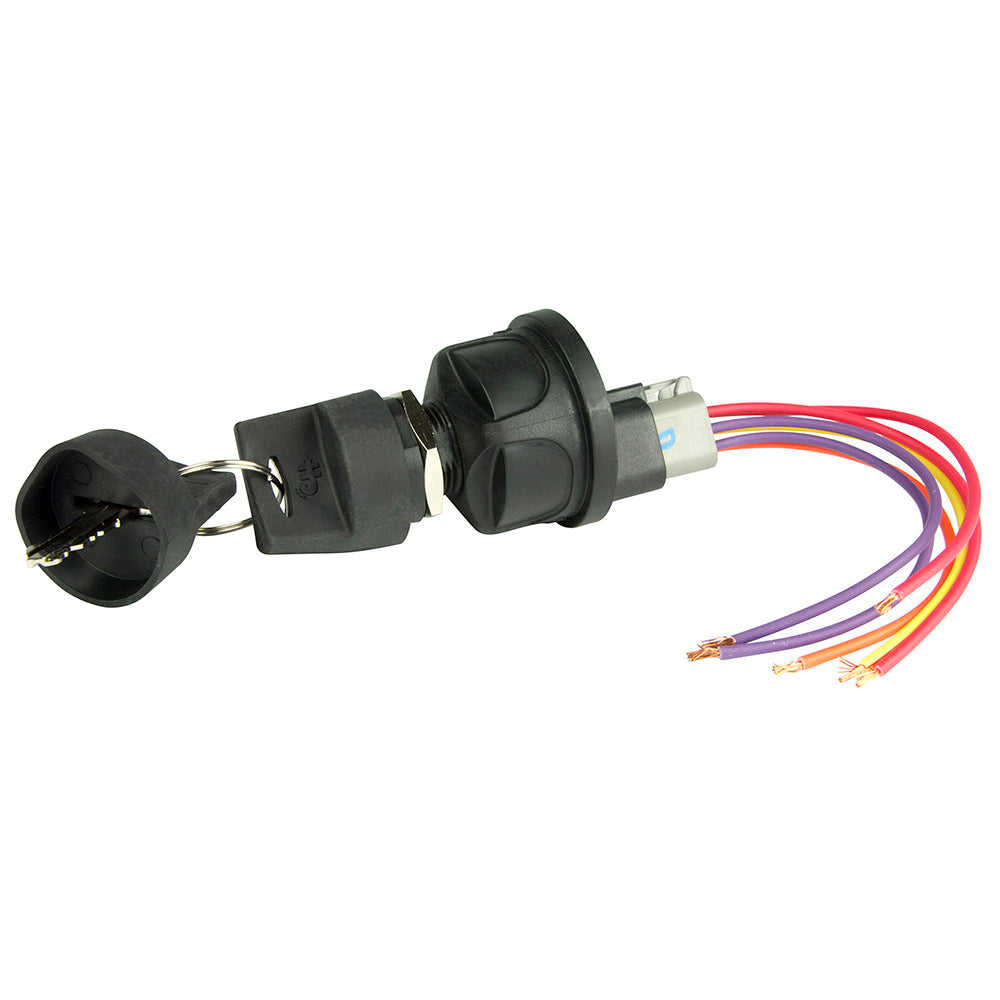 BEP Marine 4-Position Sealed Ignition Switch, 12V/24V DC, IP67
