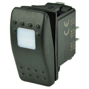 BEP Marine SPST Contura Switch, Amber LED, 12/24V DC