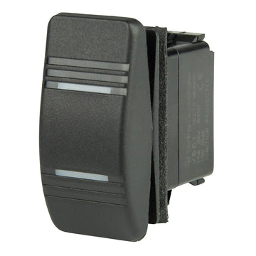 BEP Marine SPDT Contura Rocker Switch, ON-OFF-ON, Dual Amber LEDs, IP66 Rated