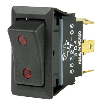 BEP Marine SPDT Rocker Switch, 2-LEDs, 12V/24V, ON-OFF-ON, Marine-Grade