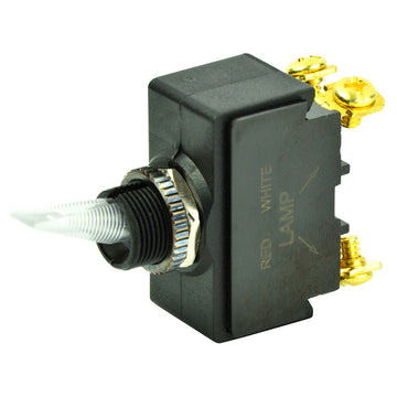 BEP Marine SPST Lighted Toggle Switch, Red LED, 12V – Marine-Grade