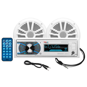 BOSS MCK632WB.6 Marine Stereo & 6.5" Speaker Kit, Bluetooth, 200W