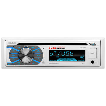 Boss Audio MR508UABW Marine Stereo, AM/FM/CD/BT/USB, White, 200W