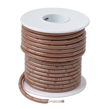 Ancor Marine 14 AWG Tinned Copper Primary Wire, 100' Tan