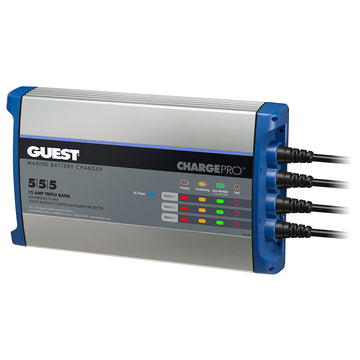 Guest ChargePro 2713A On-Board Battery Charger, 15A, 3 Bank, Waterproof IP67