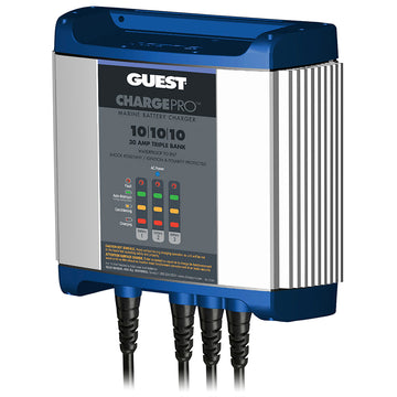 Guest ChargePro On-Board Battery Charger, 30A 3-Bank, 12V – IP67 Waterproof