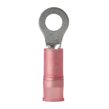 Ancor 22-18 AWG #8 Nylon Ring Terminals, Red, 25-Pack – UL 486C Certified