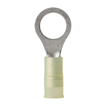 Ancor Marine Grade Yellow Nylon Ring Terminal, 12-10 AWG, 3/8" Post, 100-Pack