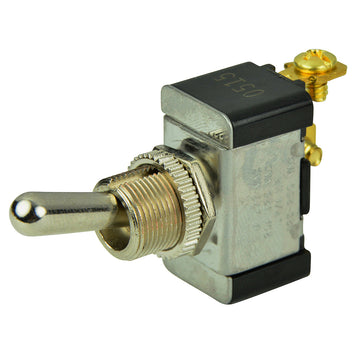 BEP Marine SPST Chrome Plated Momentary Toggle Switch, 12V 25A