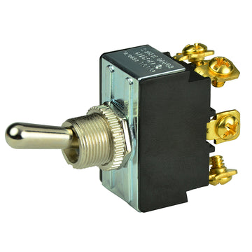 BEP Marine DPDT Chrome Plated Toggle Switch, ON-OFF-ON