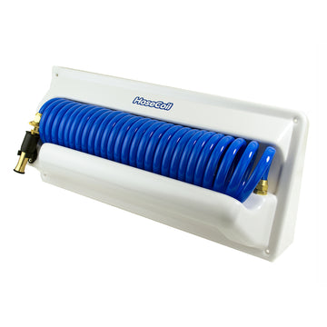 HoseCoil Horizontal Mount Enclosure with 25' Coiled Hose & 5' Feeder Hose