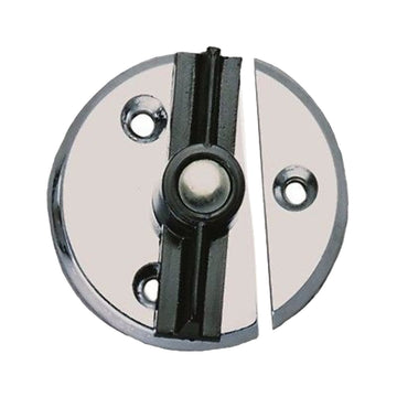 Perko Door Button with Spring, Chrome Plated