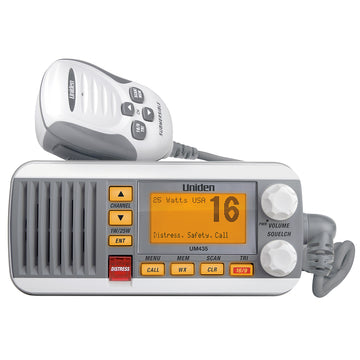 Uniden UM435 Fixed Mount VHF Marine Radio, Class D DSC, White