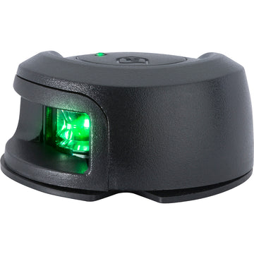 Attwood LightArmor Deck Mount Navigation Light, Black, Green Starboard, 2NM