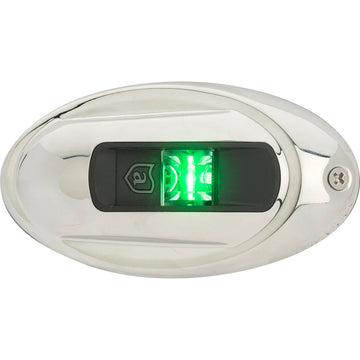 Attwood LightArmor Vertical Surface Mount Oval Starboard Navigation Light, 2NM