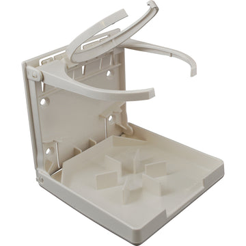 Attwood Fold-Up Dual Ring Drink Holder, White – Marine Grade