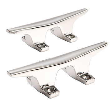 Attwood Marine ZAMAK Chrome Plated Zinc Hollow Base Cleats, 4-1/2" (Pair)