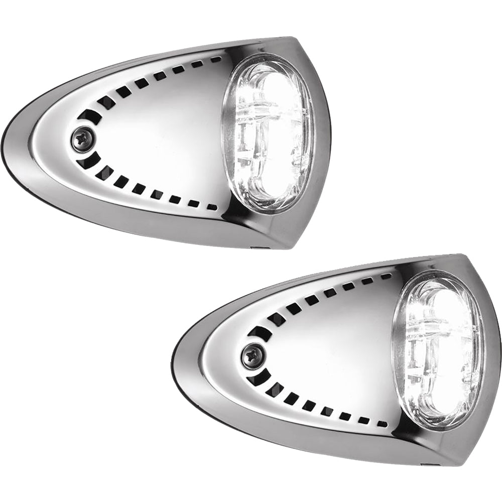 Attwood Marine Surface Mount LED Docking Lights, Stainless Steel, Pair